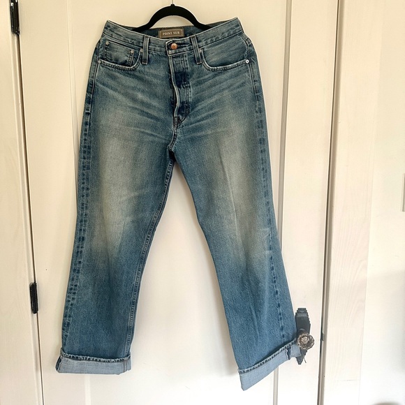 Point Sur 100% cotton denim straight cuffed jeans - size 27 - Picture 2 of 13
